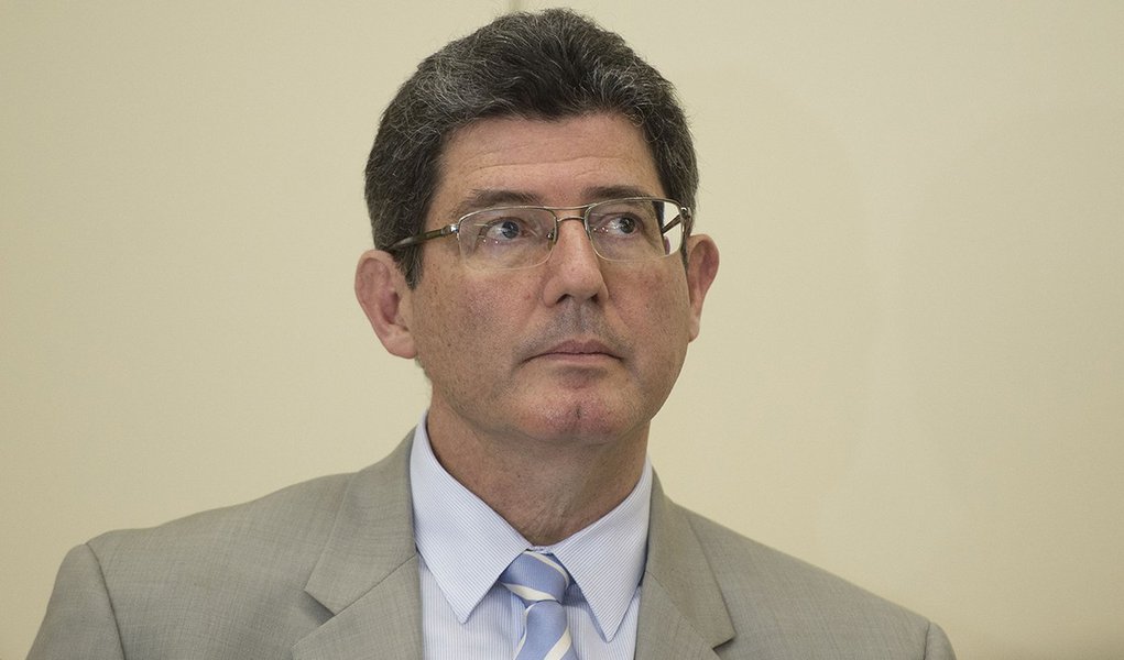 O Ministro da Fazenda, Joaquim Levy durante reunião com senadores da base aliada (Marcelo Camargo/Agência Brasil)