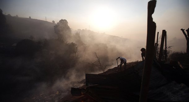 Incêndio florestal no Chile