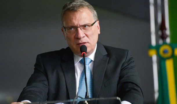 Brasília - Ministro da Justiça, Eugênio Aragão, durante o lançamento do Guia de Recomendações para Atuação das Forças de Segurança Pública em Partidas de Futebol (José Cruz/Agência Brasil)