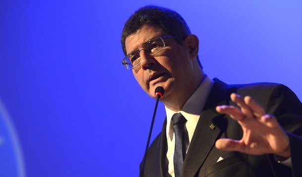 Brasília - O ministro da Fazenda, Joaquim Levy, participa da solenidade em comemoração aos 18 anos da Aneel (José Cruz/Agência Brasil)