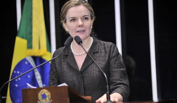 Plenário do Senado Federal durante sessão deliberativa ordinária. Em discurso, senadora Gleisi Hoffmann (PT-PR). Foto: Waldemir Barreto/Agência Senado