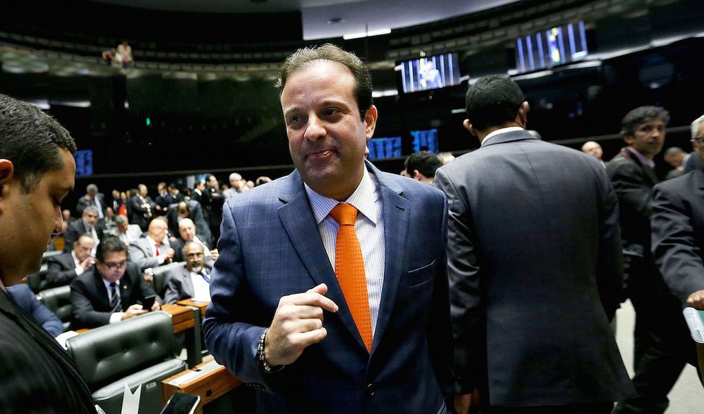 Brasília - Líder do Governo André Moura, no plenário da Câmara dos Deputados (Wilson Dias/Agência Brasil)