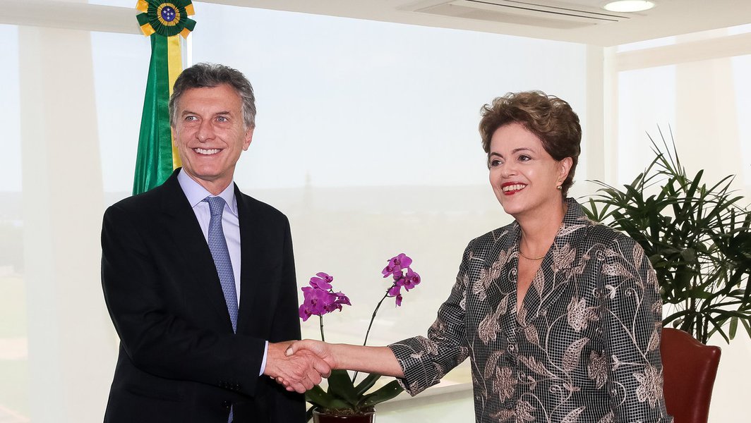 Brasília - DF, 04/12/2015. Presidenta Dilma Rousseff recebe Maurício Macri, Presidente eleito da República Argentina. Foto: Roberto Stuckert Filho/PR