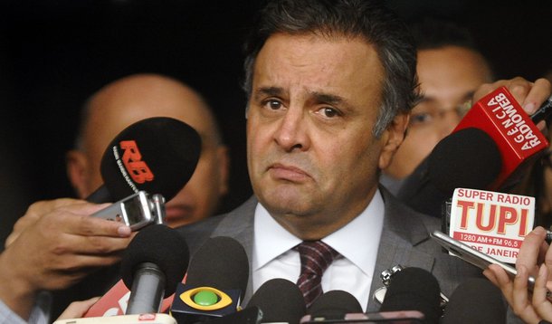 Senador Aécio Neves (PSDB-MG) concede entrevista. Foto: Marcos Oliveira/Agência Senado