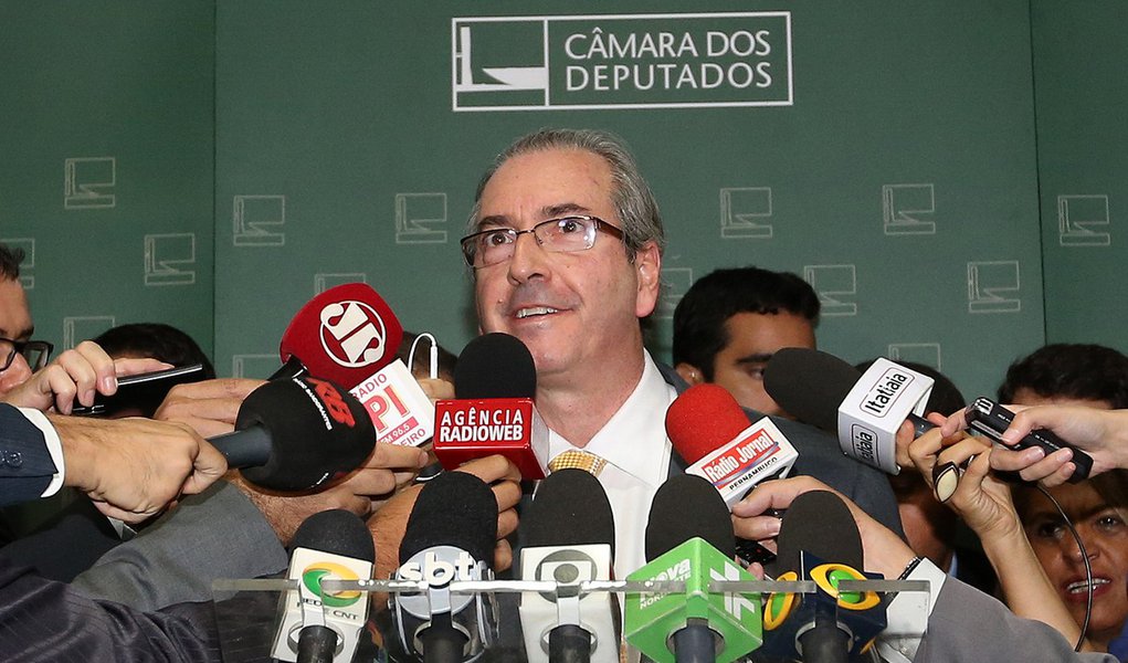 Brasília- DF 02-12-2015 Foto Lula Marques/Agência PT Presidente da câmara anuncia em entrevista o pedido de Impeachament.