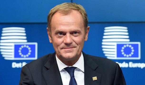 Bruksela, Belgia, 30.08.2014. Premier RP Donald Tusk podczas konferencji prasowej w trakcie nieformalnego szczytu Unii Europejskiej, 30 bm. w Brukseli. Liderzy państw UE zdecydowali, że Donald Tusk obejmie stanowisko przewodniczącego Rady Europejskiej. Pr