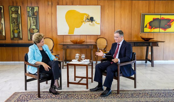 Brasília - DF, 12/08/2015. Presidenta Dilma Rousseff durante entrevista com Kennedy Alencar para o Jornal do SBT. Foto: Roberto Stuckert Filho/PR