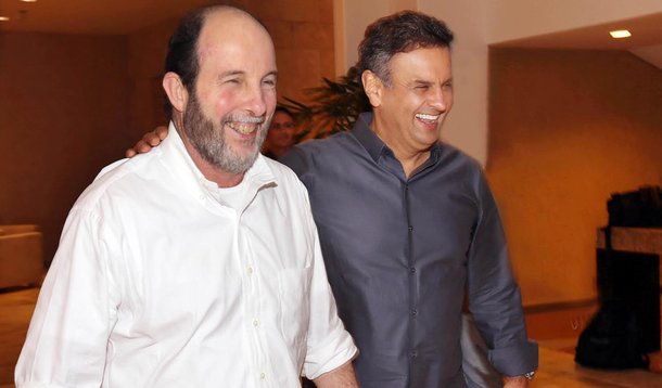 O candidato à Presidência da República pela Coligação Muda Brasil, Aécio Neves, reuniu-se, nesta sexta-feira (10/10), com Arminio Fraga, ex-presidente do Banco Central, no Rio de Janeiro. Crédito: Marcos Fernandes/Coligação Muda Brasil
