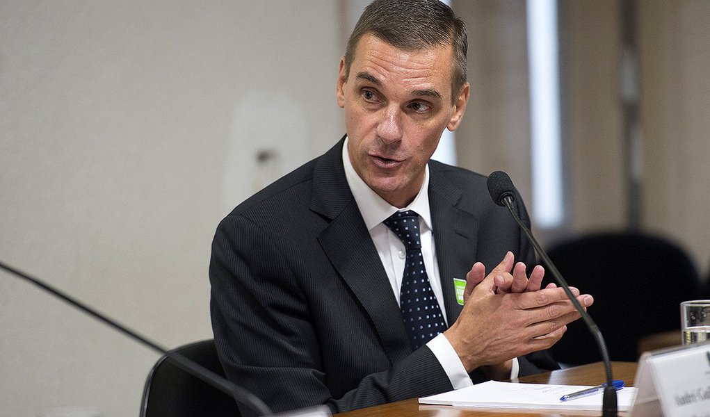 O presidente do HSBC Brasil, André Guilherme Brandão, participa de audiência pública na   Comissão Parlamentar de Inquérito (CPI) do HSBC, no Senado (Marcelo Camargo/Agência Brasil)