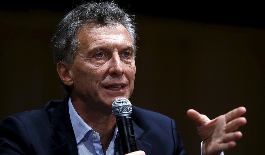 Presidente eleito da Argentina, Mauricio Macri, durante evento em Buenos Aires. 23/11/2015 REUTERS/Enrique Marcarian