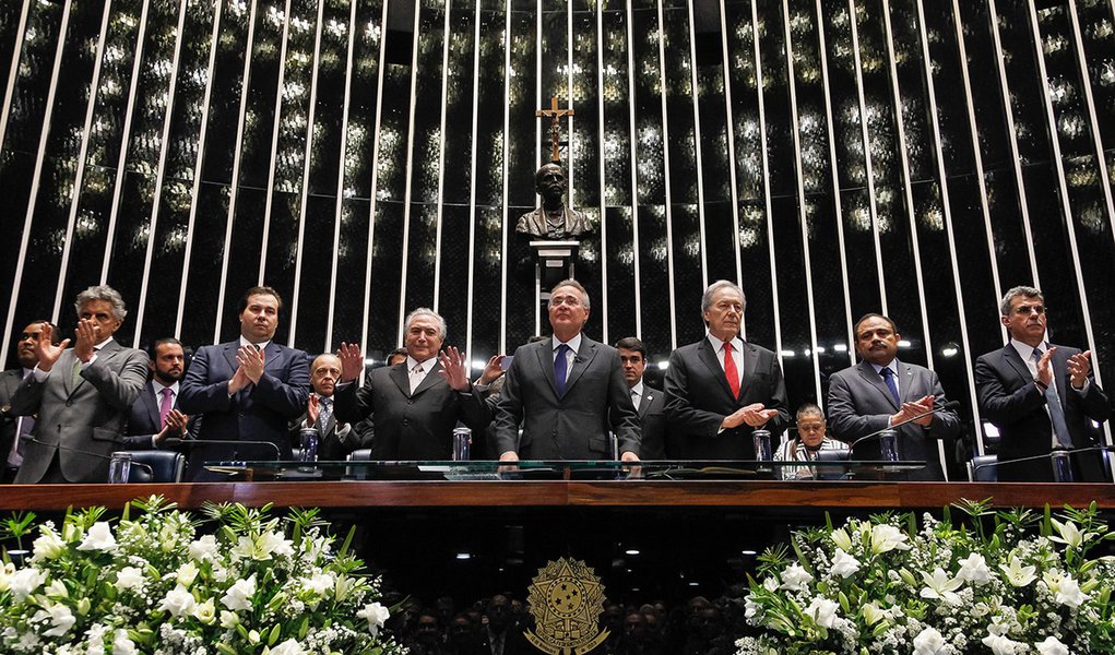 Brasília - DF, 31/08/2016. Presidente Michel Temer durante sua posse no Senado Federal. Foto: Beto Barata/PR