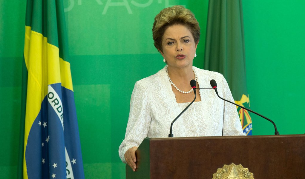 Brasília- DF 02-10-2015 Foto Lula Marques/Agência PT Presidenta, Dilma, durante declaração da reforma administrativa do governo federal.
