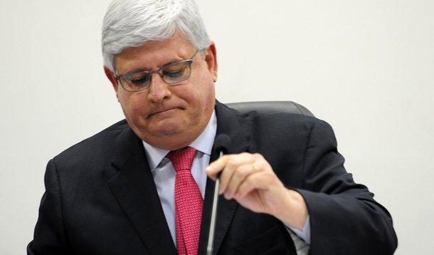 O procurador-geral da República, Rodrigo Janot, durante debate dos candidatos ao cargo de procurador-geral da República, promovido pela ANPT, AMPDFT e ANMPM (Antonio Cruz/Agência Brasil)