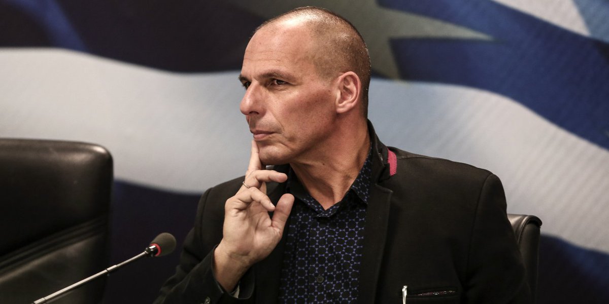 Yanis Varoufakis, Greece's incoming finance minister, attends the handover ceremony in Athens, Greece, on Wednesday, Jan. 28, 2015. Varoufakis, is gearing up for negotiations with the euro area that have been on hold since December as Greece entered an el