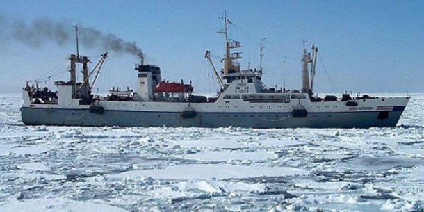 In this undated photo provided by Russian Emergency Situations Ministry, a Russian trawler, the same type as Dalny Vostok, is seen in an undisclosed location. The Russian freezer trawler Dalny Vostok with an international crew of 132 sank Thursday morning