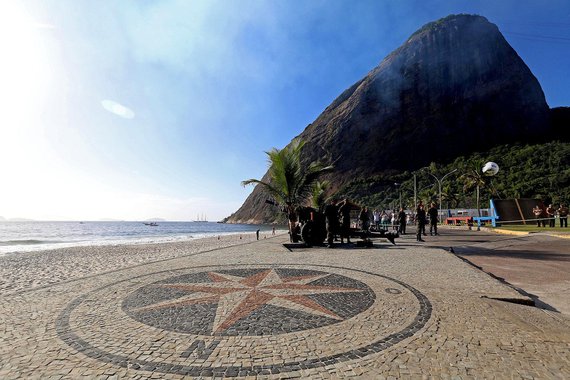 01-03-2015; Rio de Janeiro: Abertura das comemorações pelos 450 anos de fundação do Rio de Janeiro em alvorada festiva no local onde a cidade foi fundada, Urca; Foto: Shana Reis