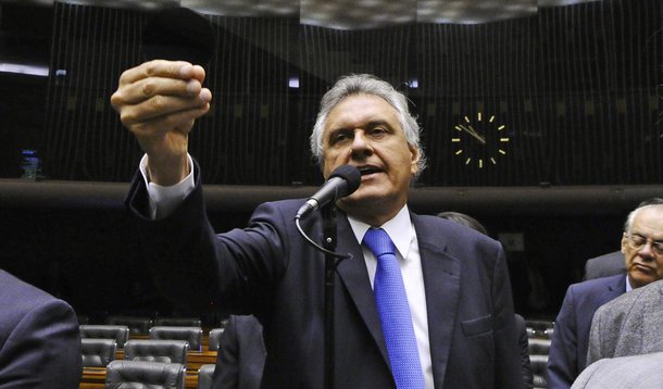 Plenário da Câmara dos Deputados durante sessão conjunta do Congresso Nacional destinada à leitura de expedientes e apreciação dos Vetos Presidenciais.

Em pronunciamento, deputado Ronaldo Caiado (DEM-GO).

Foto: Edilson Rodrigues/Agência Senado