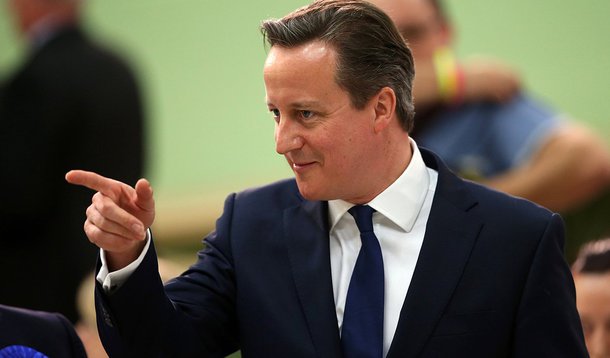 WITNEY, ENGLAND - MAY 08:  Prime Minister David Cameron arrives for his constituency declaration on May 8, 2015 in Witney, England. The United Kingdom has gone to the polls to vote for a new government in one of the most closely fought General Elections i
