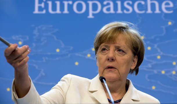 Chanceler alemÃ£, Angela Merkel, durante entrevista coletiva em Bruxelas. 13/07/2015 REUTERS/Philippe Wojazer