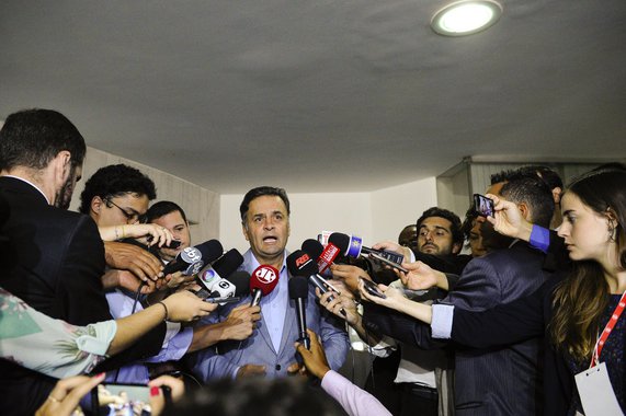 Senador Aécio Neves (PSDB-MG) concede entrevista. Foto: Edilson Rodrigues/Agência Senado