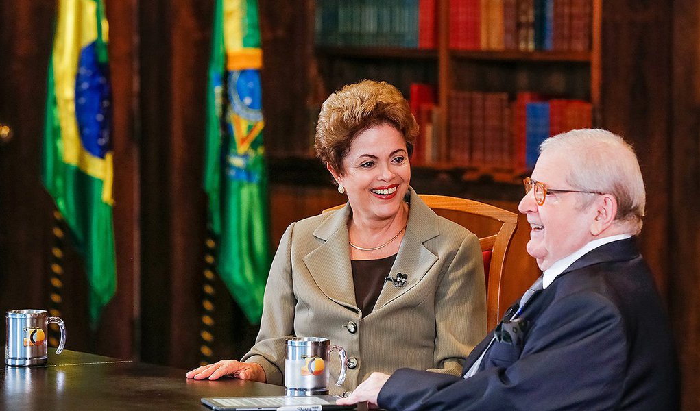 Brasília - DF, 11/06/2015. Presidenta Dilma Rousseff durante entrevista ao Jô Soares. Foto: Roberto Stuckert Filho/PR