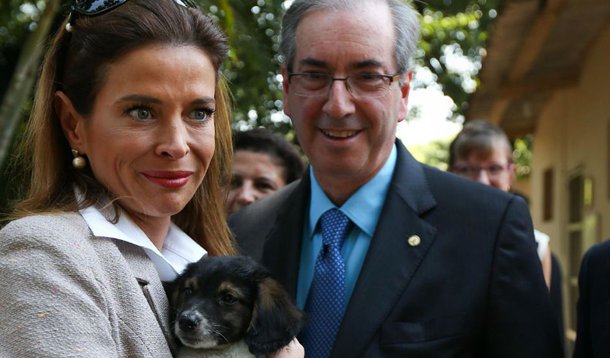 Eduardo Cunha e a mulher Claudia Cruz