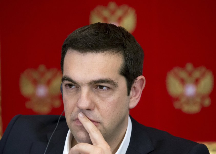 Primeiro-ministro grego, Alexis Tsipras, durante encontro em Moscou, em foto de arquivo.  08/04/2015     REUTERS/Alexander Zemlianichenko/Pool