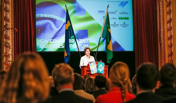 Estocolmo - Suécia, 19/10/2015. Presidenta Dilma Rousseff durante cerimônia de abertura do Seminário Empresarial. Foto: Roberto Stuckert Filho/PR
