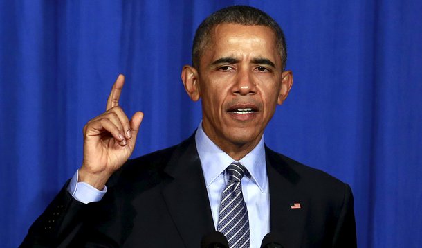 Presidente dos Estados Unidos, Barack Obama, durante discurso em Washington. 09/11/2015 REUTERS/Yuri Gripas