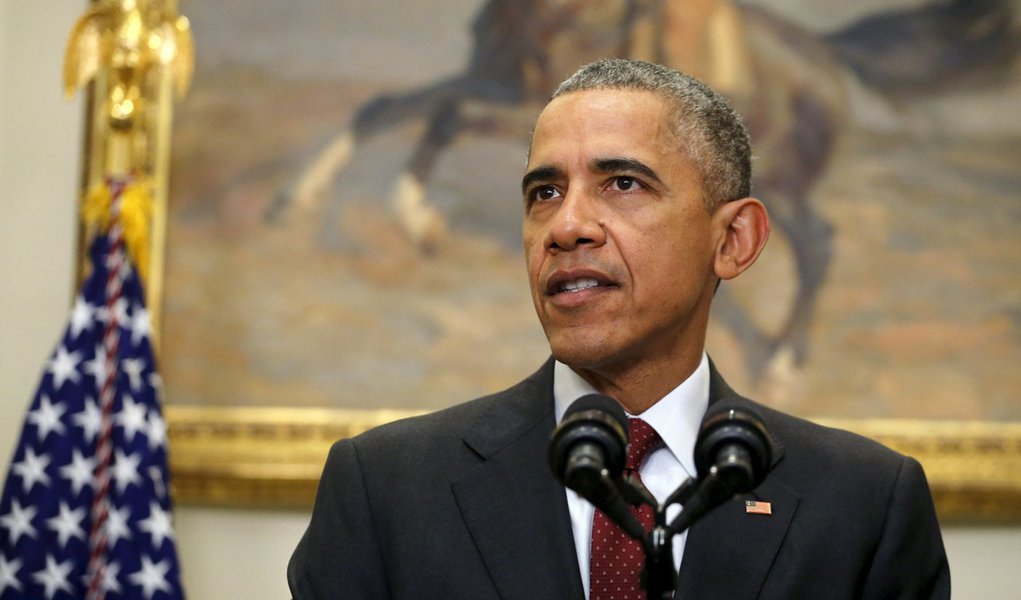Presidente dos Estados Unidos, Barack Obama, em discurso na Casa Branca, em Washington, nesta quarta-feira. 25/11/2015 REUTERS/Carlos Barria