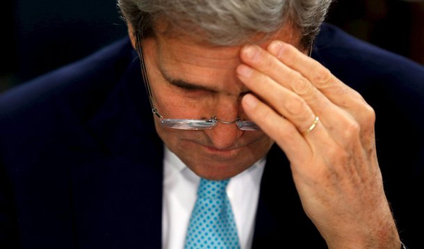 Secretário de Estado dos EUA, John Kerry, em Bruxelas. REUTERS/Jonathan Ernst