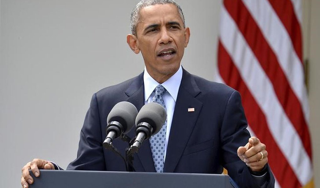 Presidente Obama faz discurso sobre IrÃ£ na Casa Branca.   REUTERS/Mike Theiler