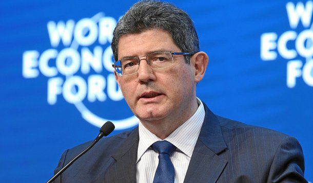 DAVOS/SWITZERLAND, 24JAN15 - Joaquim Levy, Minister of Finance of Brazil is captured during the session 'The Global Economic Outlook' at the Annual Meeting 2015 of the World Economic Forum at the congress centre in Davos, January 24, 2015. 

WORLD ECONO