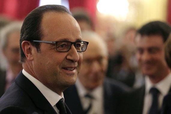 Presidente francês, François Hollande, no Palácio do Eliseu em Paris. 19/01/2015 REUTERS/Philippe Wojazer