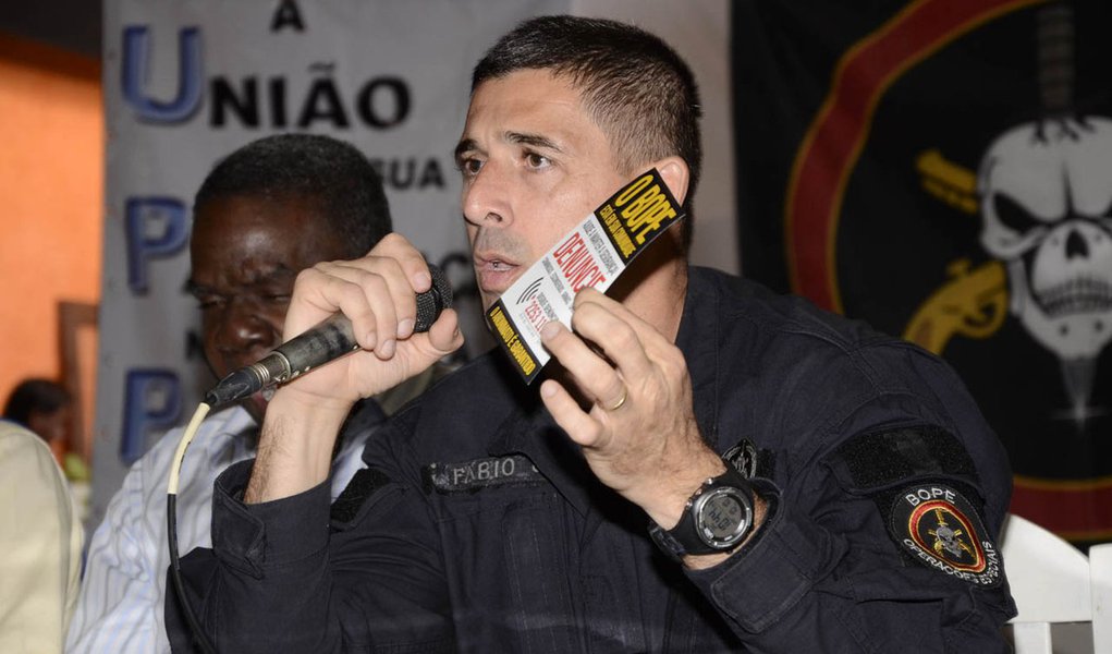 BOPE promove encontro c om moradores do Complexo do Lins. Na foto, o Comandante do BOPE Fabio Souza.