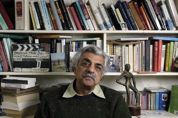 The writer Tariq Ali in his study at his home in Highgate, North London, UK.
Photo by Steve Forrest/Insight-Visual 
Tel: +44 (0)20 7 253 2982
