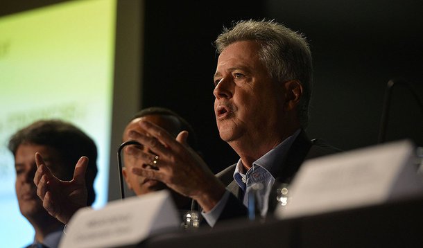 Brasília- DF- Brasil- 13/12/2014-  O governador eleito, Rodrigo Rollemberg concede entrevista coletiva à imprensa para apresentar o diagnóstico e o mapa de riscos do Distrito Federal levantados pela equipe de transição (José Cruz/Agência Brasil)