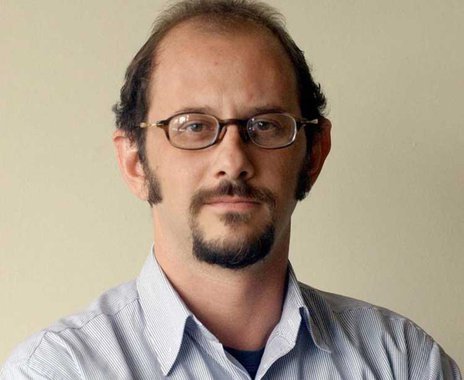 Brasil. Brasilia - DF. Pauta: Oswaldo Buarim Junior Brasilia, 11/01/2004 Foto: Carlos Moura/CBPress  ID  Editor de Brasil  Oswaldo Buarim Junior, jornalista de ?culos e de cavanhaque.