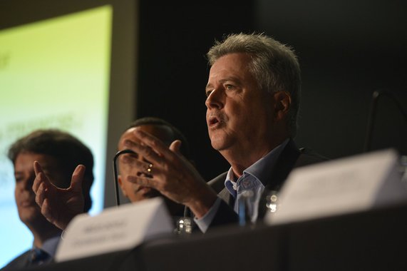 Brasília- DF- Brasil- 13/12/2014-  O governador eleito, Rodrigo Rollemberg concede entrevista coletiva à imprensa para apresentar o diagnóstico e o mapa de riscos do Distrito Federal levantados pela equipe de transição (José Cruz/Agência Brasil)