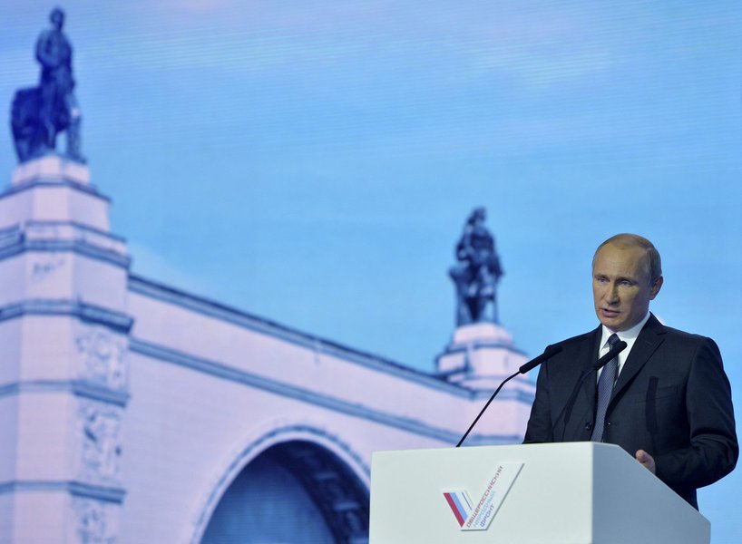 Presidente russo Putin faz discurso durante evento em Moscou nesta terça-feira.  REUTERS/Alexei Druzhinin/RIA Novosti/Kremlin