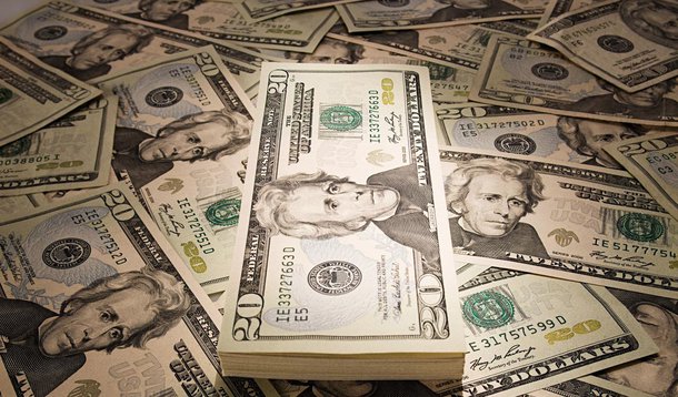 Twenty dollar banknotes