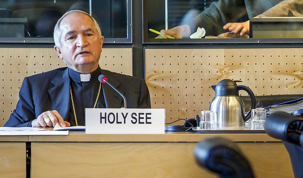 Archbishop Silvano M. Tomasi appearsÂ before the U.N. committee in Geneva on Monday