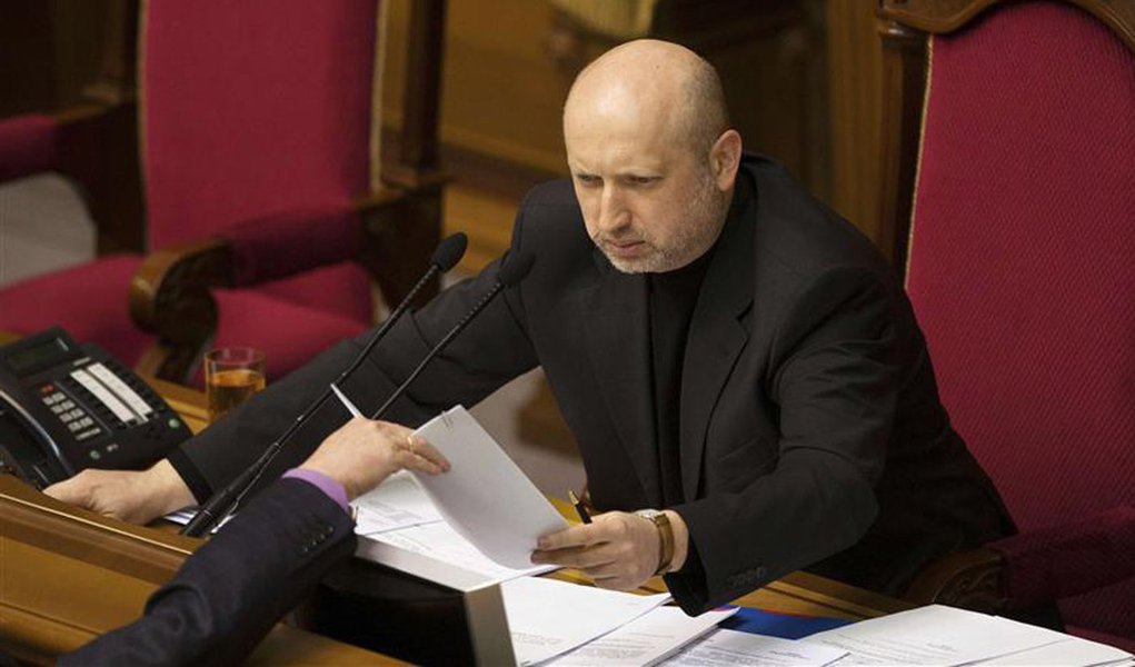 Newly-elected speaker of parliament Oleksander Turchinov attends a session in Kiev February 23, 2014. REUTERS/Alex Kuzmin