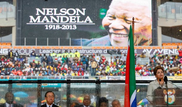 Joanesburgo - África do Sul, 10/12/2013. Presidenta Dilma Rousseff durante cerimônia de exéquias do ex-Presidente Nelson Mandela. Foto: Roberto Stuckert Filho/PR