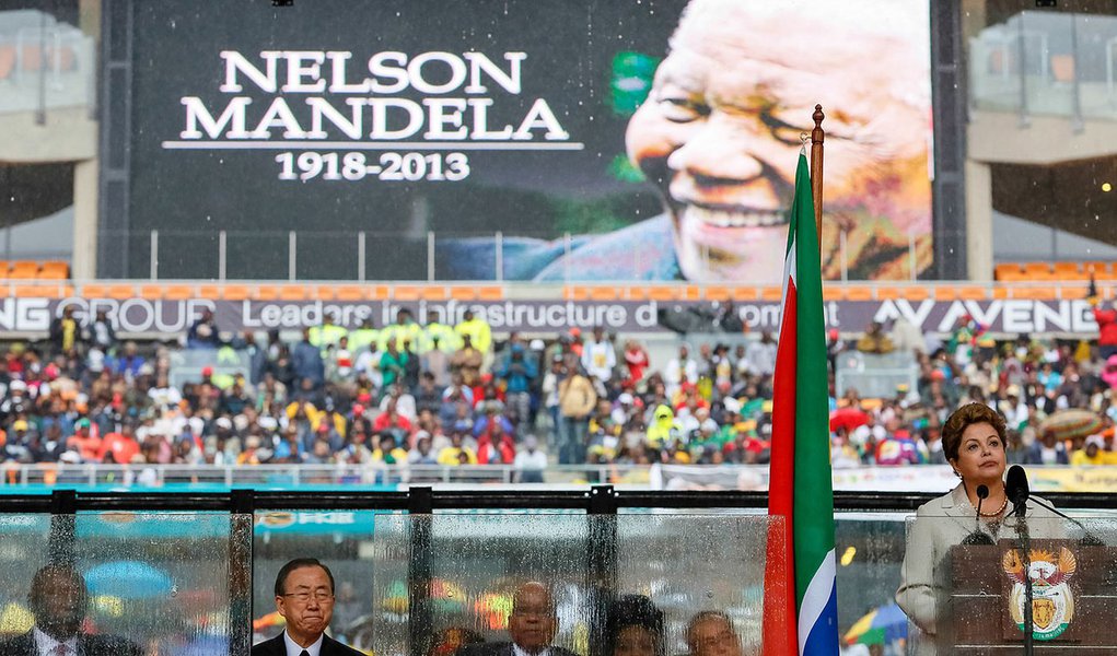 Joanesburgo - África do Sul, 10/12/2013. Presidenta Dilma Rousseff durante cerimônia de exéquias do ex-Presidente Nelson Mandela. Foto: Roberto Stuckert Filho/PR