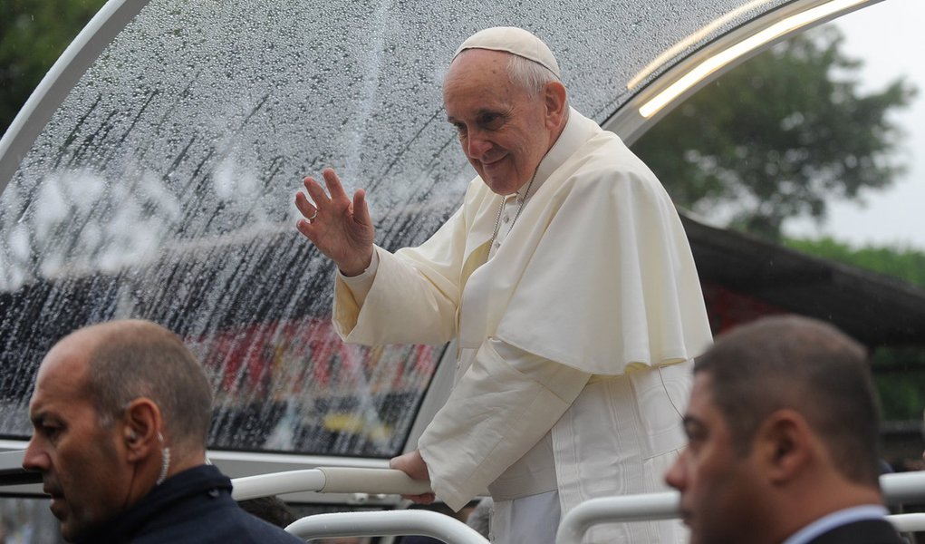 Papa Francisco visita a comunidade de Varginha, no Complexo de manguinhos na zona norte da cidade do Rio de Janeiro.