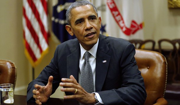 U.S. President Barack Obama holds a meeting with small business owners at the White House in Washington October 11, 2013. Obama and congressional Republican leaders worked to end their fiscal impasse on Friday, but struggled to strike a deal on the detail