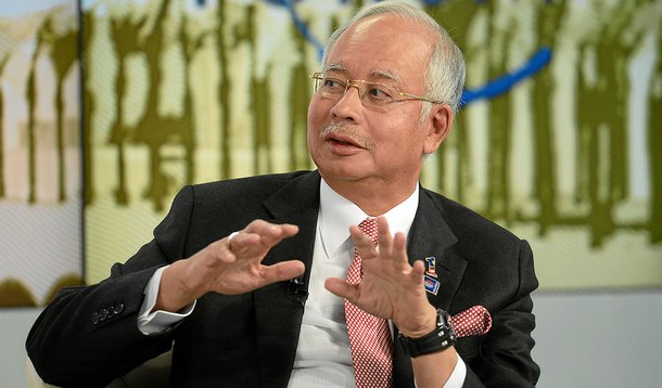 DAVOS/SWITZERLAND, 25JAN13 - Mohd Najib Bin Tun Abdul Razak, Prime Minister and Minister of Finance of Malaysia discusses during the session 'The Economic Malaise and Its Perils' at the Annual Meeting 2013 of the World Economic Forum in Davos, Switzerland
