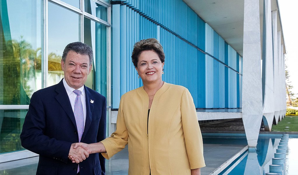 Brasília - DF, 19/06/2014. Presidenta Dilma Rousseff recebe o Presidente da Colômbia, Juan Manuel Santos. Foto: Roberto Stuckert Filho/PR
