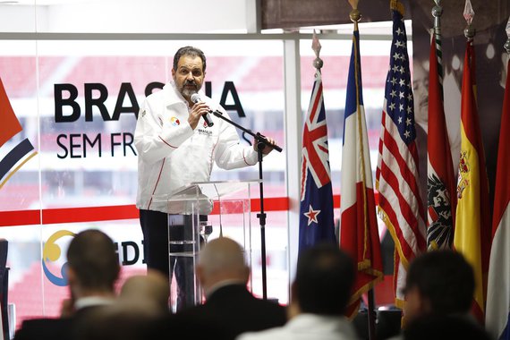 Brasília 14/05/2014 Governador Agnelo Queiroz durante Cerimônia e abertura e Café da manhã com participantes do programa Brasília sem 
Fronteiras 2014 do Centro Interescolar de Línguas 
Local: Estádio Nacional Mané Garrincha
Foto: Dênio Simões/GDF